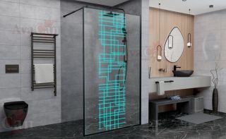 Душевая перегородка AvaCan LB 110 чёрный